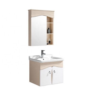 Hangzhou Custom Toilet Cabinet Bathroom Furniture with mirror and basin