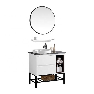 Modern Round Framed  Mirror Storage classic bathroom hand washing sinks cabinet wash basin washbasins