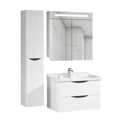 pvc storage bathroom cabinet waterproof led mirror cabinet