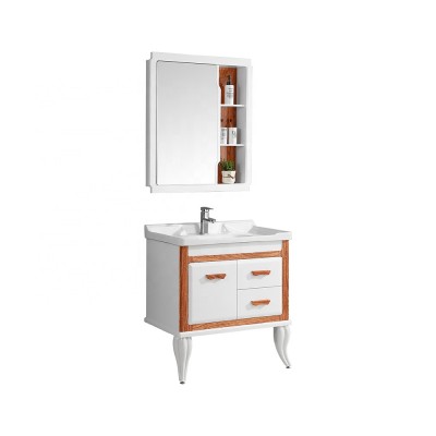 Italian Washbasin Cabinet Design Bathroom white  and yellow Bathroom Vanity