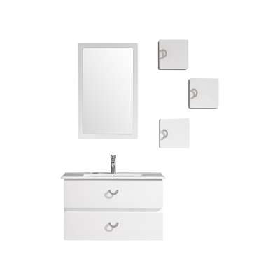 Modern Designs Pvc Waterproof Bathroom Cabinet Sinks Best Quality Pvc Bathroom Vanity With The Wall Mirror Factory Direct Sale