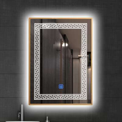 Design Hotel Led Backlit Light Mirror / Wall Mounted Smart Led Mirror Cabinet Custom Made Size