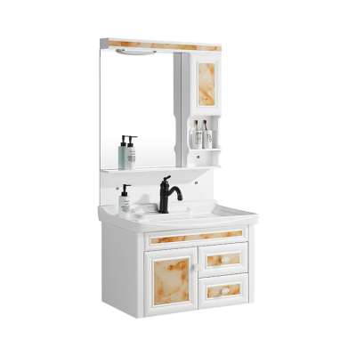 popular Solid pvc Cabinet bathroom vanity for small size toilet