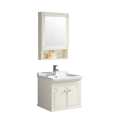 Pvc Basin Washbasin Cabinet Bathroom Vanity with mirror cabinet