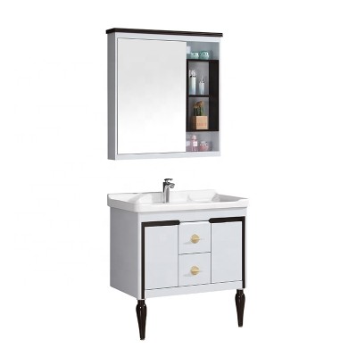 Storage Organizer Floor Standing oriental cabinets, wash basin with mirror and cabinet