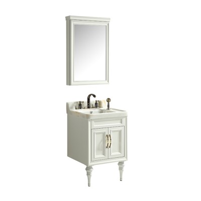 Classic bathroom vanity cabinets with washbasin for home hotel decoration