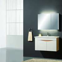 italian style hotel modern simple vanity with led mirror light