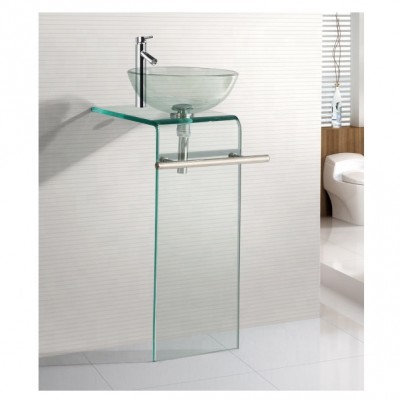 Modern Design Transparent Bowl Tempered Glass Basin