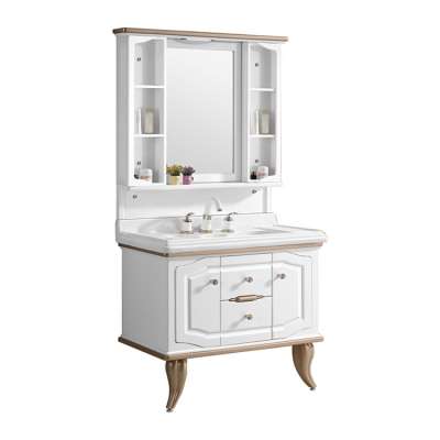 French style economic bathroom vanity cabinet  with sinks for storage